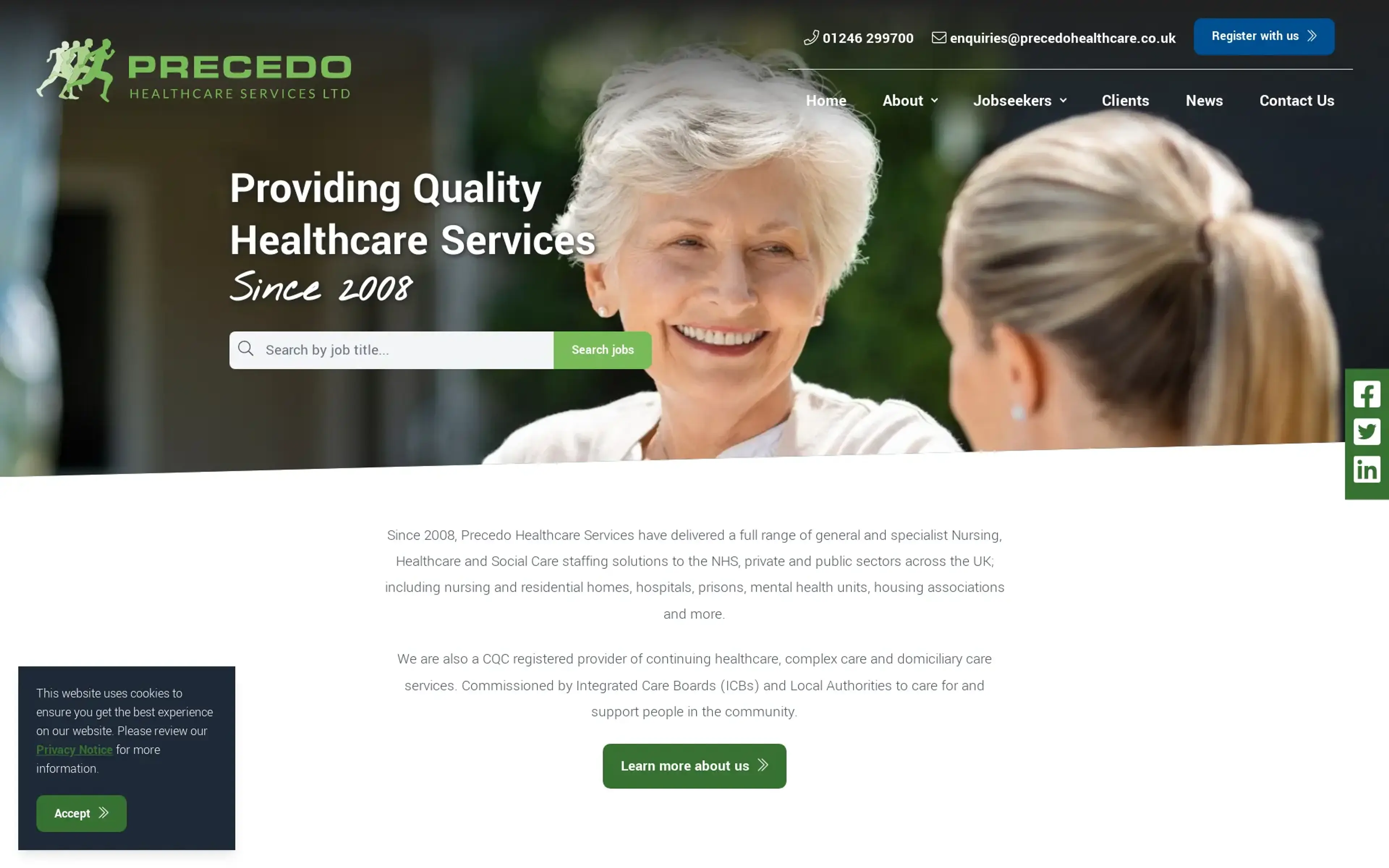 Recent project we worked on for Precedo Healthcare